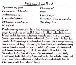 Portuguese Sweet Bread #2