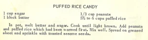 Puffed Rice Candy
