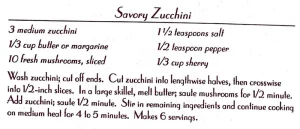 Savory Zucchini