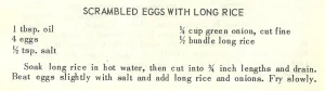 Scrambled Eggs With Long Rice #2