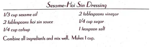 Sesame-Hoi Sin Dressing