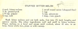 Stuffed Bitter Melon