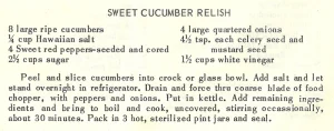 Sweet Cucumber Relish