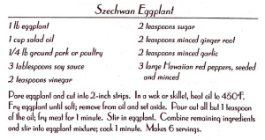 Szechwan Eggplant
