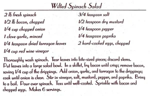 Wilted Spinach Salad