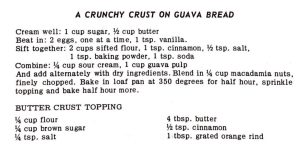A Crunchy Crust on Guava Bread