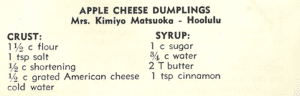 Apple Cheese Dumplings
