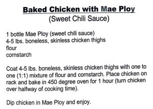 Baked Chicken with Mae Ploy