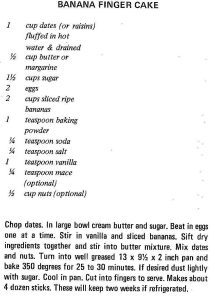 Banana Finger Cake