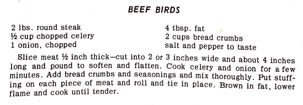 Beef Birds - Kau Kau Chronicles
