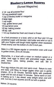 Blueberry-Lemon Squares
