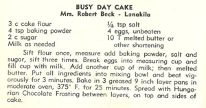 Busy Day Cake