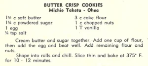 Butter Crisp Cookies