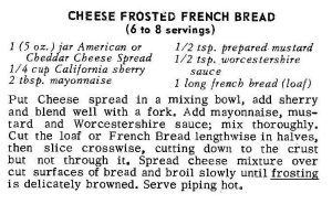 Cheese Frosted French Bread