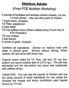 Chicken Adobo