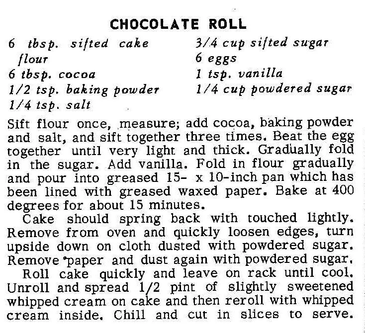 Chocolate Roll