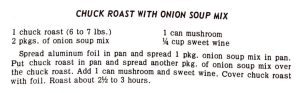 Chuck Roast With Onion Soup Mix