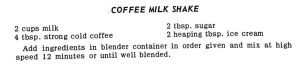 Coffee Milk Shake