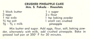 Crushed Pineapple Cake