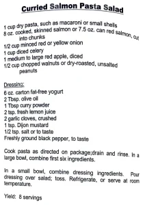Curried Salmon Pasta Salad
