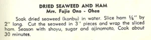 Dried Seaweed and Ham
