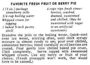 Favorite Fresh Fruit or Berry Pie