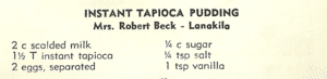 Instant Tapioca Pudding