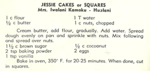 Jessie Cakes or Squares