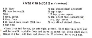 Liver With Sauce