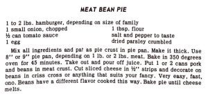Meat Bean Pie