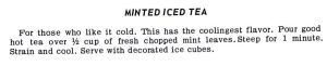 Minted Iced Tea