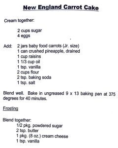 New England Carrot Cake