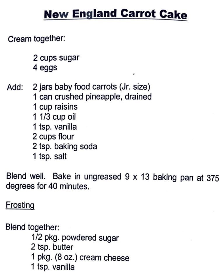 New England Carrot Cake