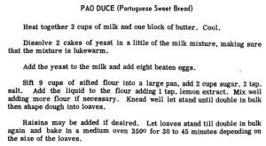 Pao Duce (Portuguese Sweet Bread)