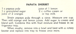 Papaya Sherbet