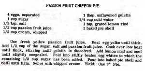 Passion Fruit Chiffon Pie