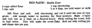Rich Pastry – Double Crust