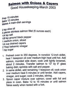 Salmon With Onions and Capers