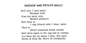 Sausage and Potato Balls