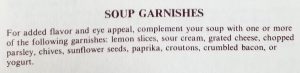 Soup Garnishes