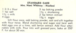 Standard Cake