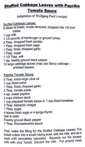 Stuffed Cabbage Leaves With Paprika Tomato Sauce