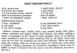 Sweet-Sour Meatballs