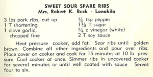 Sweet Sour Spare Ribs