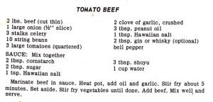 Tomato Beef