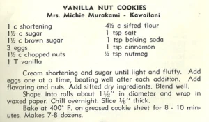 Vanilla Nut Cookies