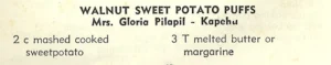 Walnut Sweet Potato Puffs