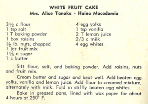 White Fruit Cake