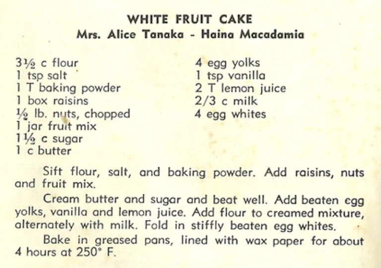 White Fruit Cake