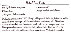 Baked Taro Puffs